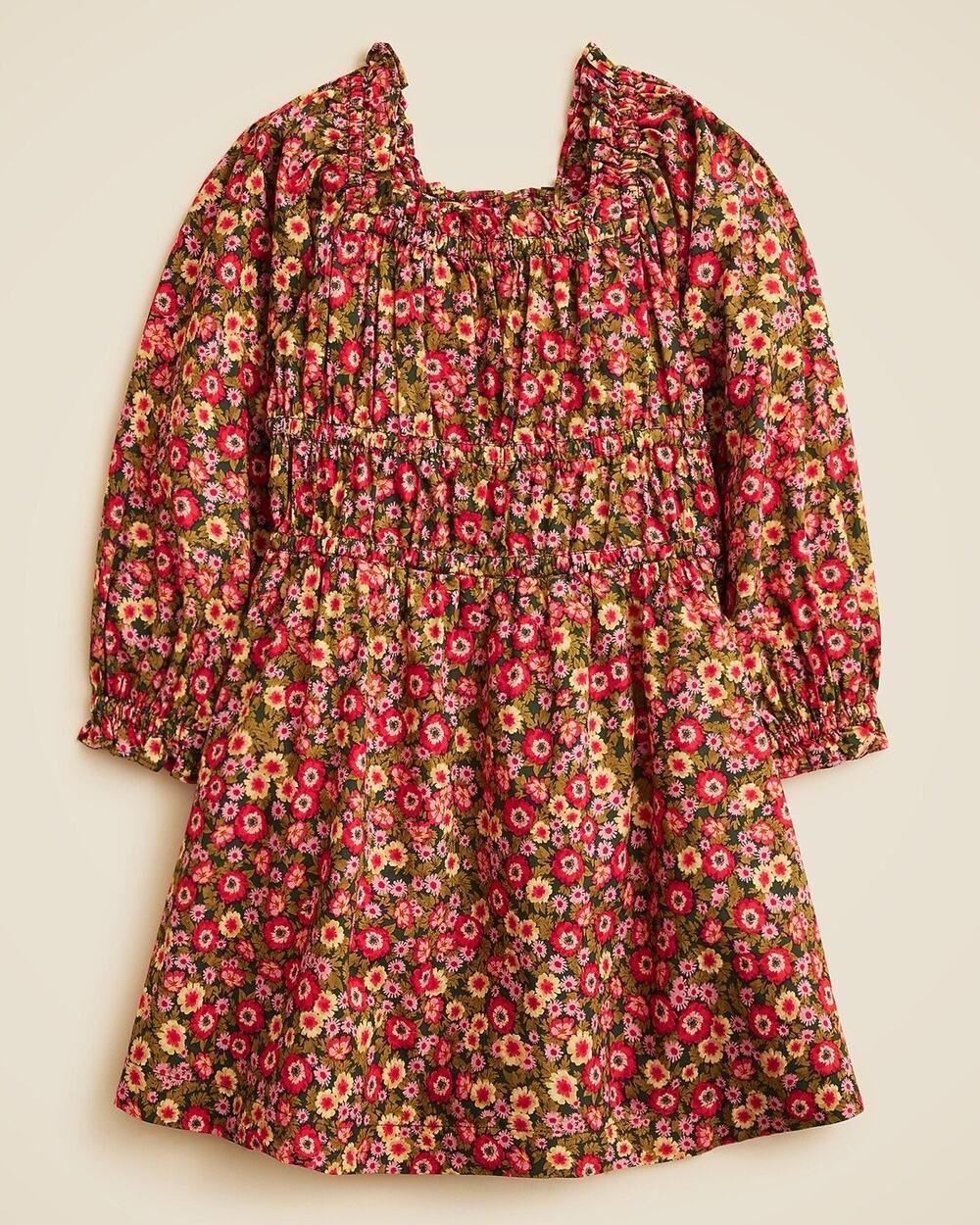 J.Crew Crewcuts Girl’s Long Sleeve Smocked Floral Dress Size 10